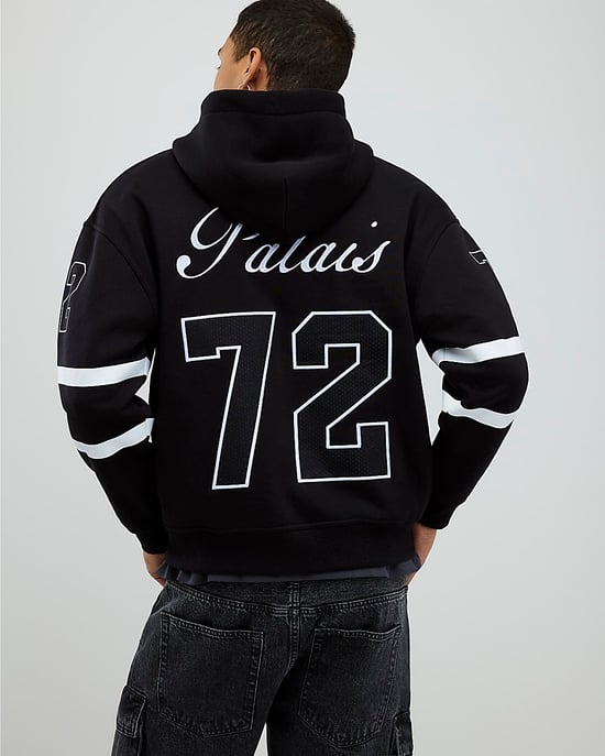 River Island Mens Hoodie Black Oversized Fit 72 Palais - Image 3
