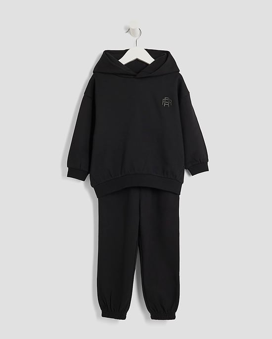 River Island Mini Boys Hoodie & Joggers Set Black RR 2 Piece - Image 5