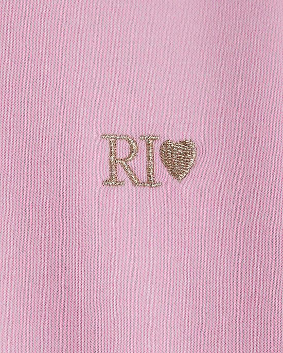 River Island Girls Sweatshirt & Leggings Set Pink Split Back 2 Piece - Image 3