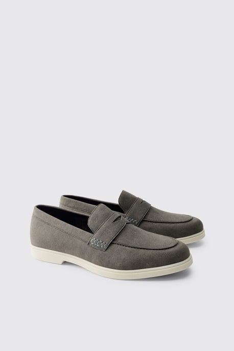 Casual Faux Suede Penny Loafer - Image 1