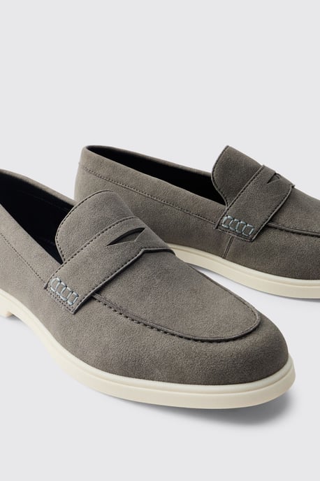 Casual Faux Suede Penny Loafer - Image 3
