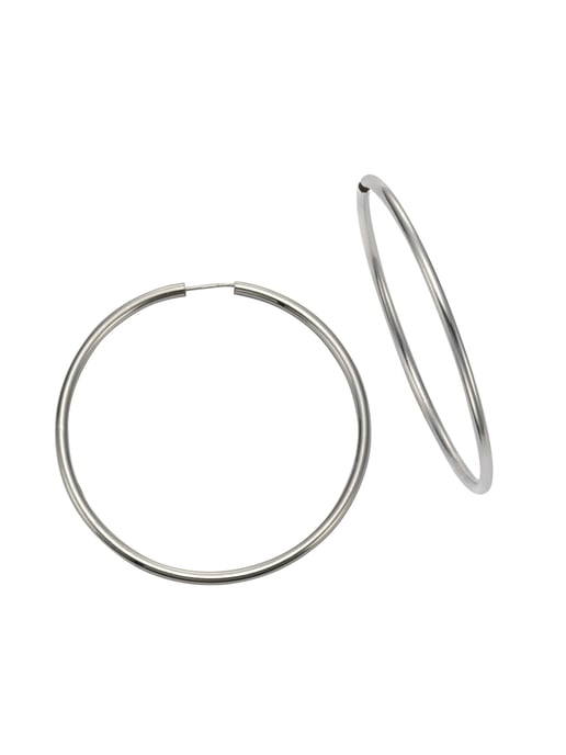 Celesta Silber Creoles 925 silver rhodium-plated 5.0cm - Image 1