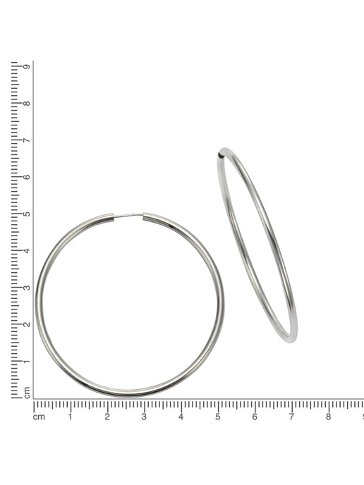 Celesta Silber Creoles 925 silver rhodium-plated 5.0cm - Image 2