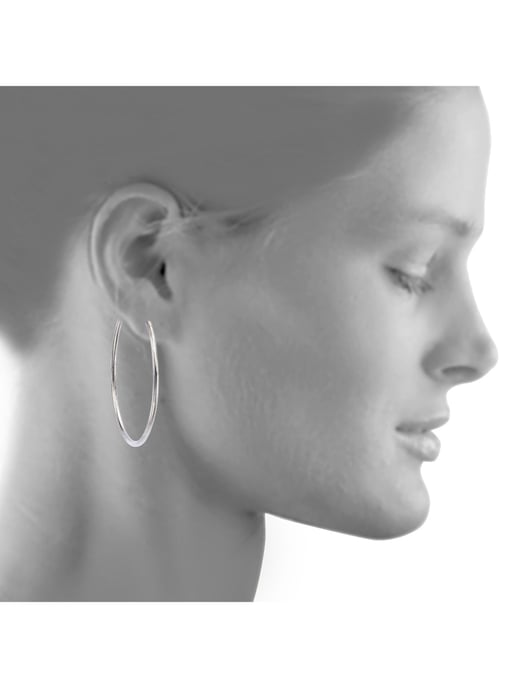 Celesta Silber Creoles 925 silver rhodium-plated 5.0cm - Image 5