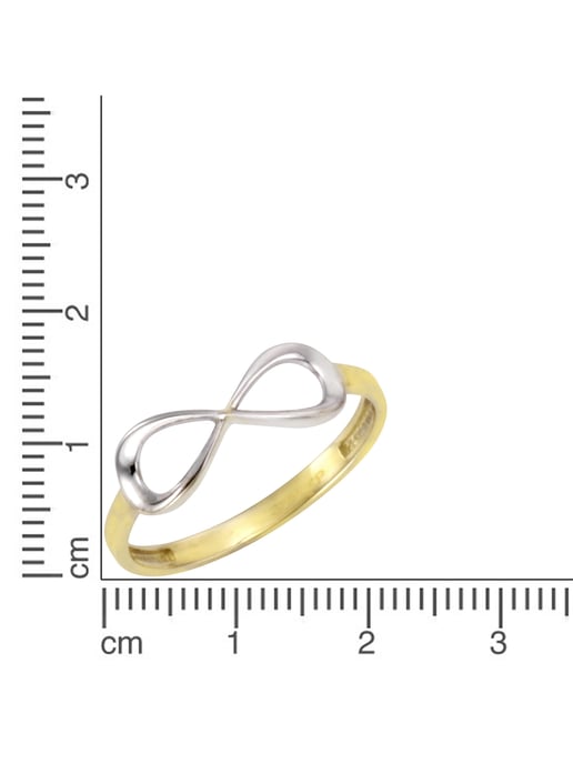 Celesta Gold, F Ring 375/- yellow gold bicolour Infinity - Image 3