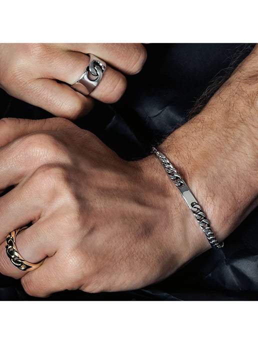 cai Bracelet 925/- sterling silver rhodium-plated 21cm - Image 1