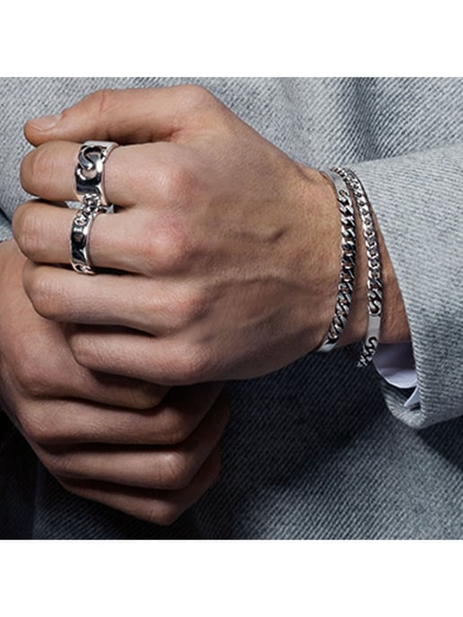 cai Bracelet 925/- sterling silver rhodium-plated 21cm - Image 2
