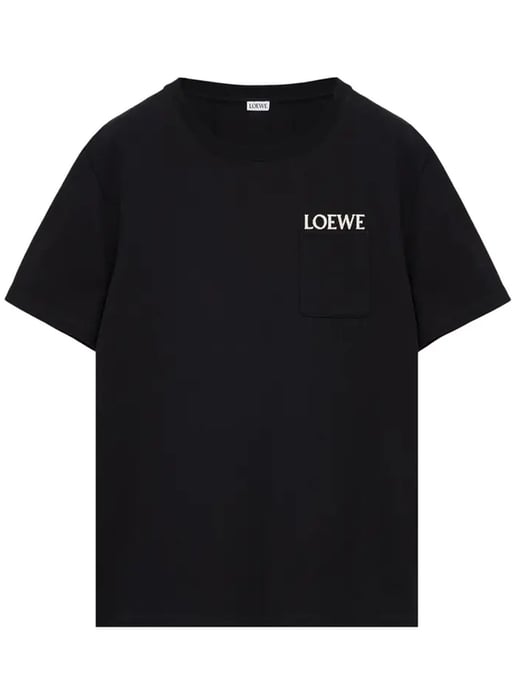 Embroidered Logo T-shirt in Black - Image 1