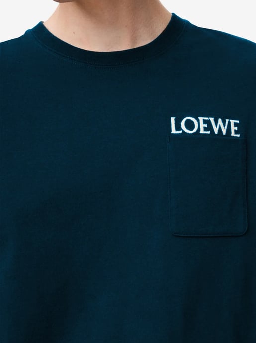 Embroidered Logo T-shirt in Navy - Image 3