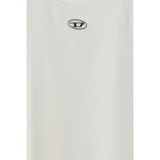 Diesel Witte Katoenen Mouwloze T-Shirt - Image 3
