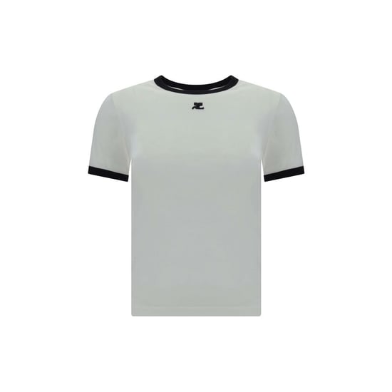 Courrèges vit bomulls T-shirt - Image 2