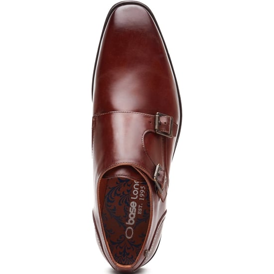 Base London Cleric Mens Monk Shoes Dark Tan - Image 3