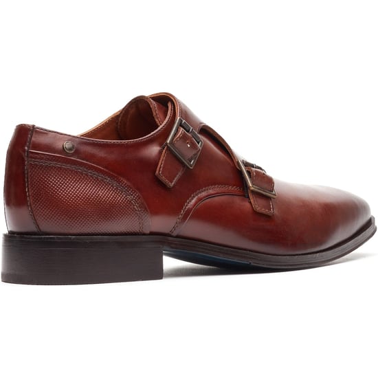 Base London Cleric Mens Monk Shoes Dark Tan - Image 5