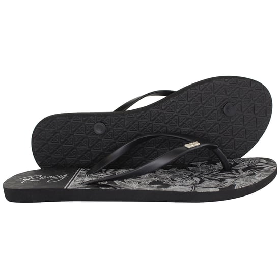Roxy Viva Stamp II Womens Black/White Flip-Flops - Image 5