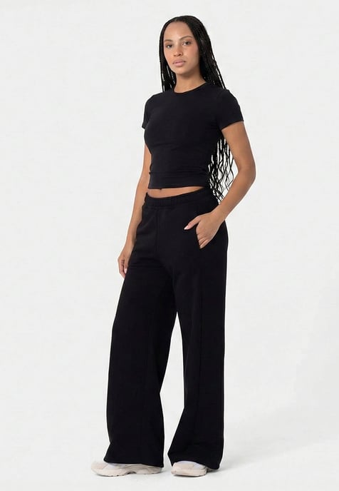 Wide Sweatpants ZWART - Image 2
