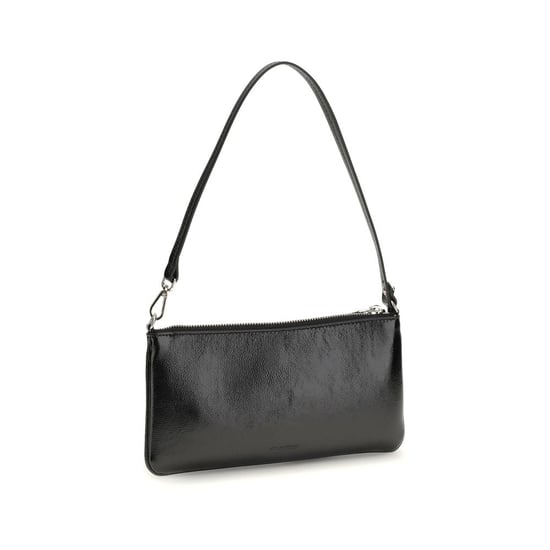 Courrèges Svart Nötlädersaxelväska - Image 3