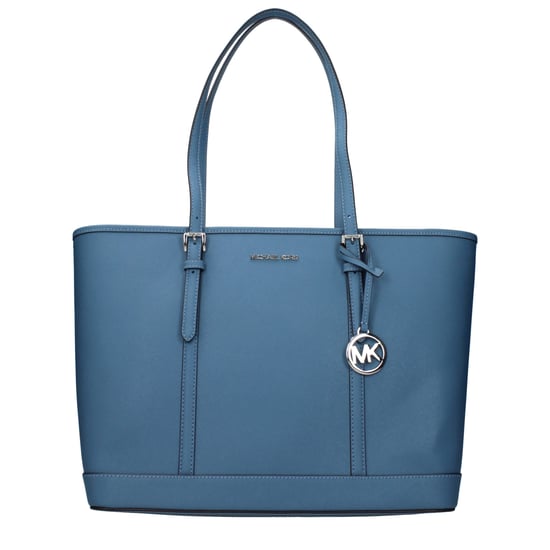 Michael Kors Blauwe Leren Schoudertas - Image 1