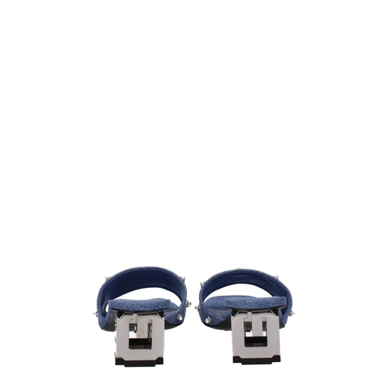 Givenchy Blauwe Stoffen Flatte Sandalen - Image 5
