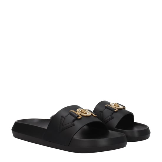 Versace Svart Lädertofflor - Image 2