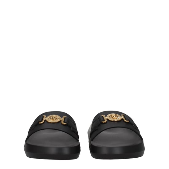 Versace Svart Lädertofflor - Image 3