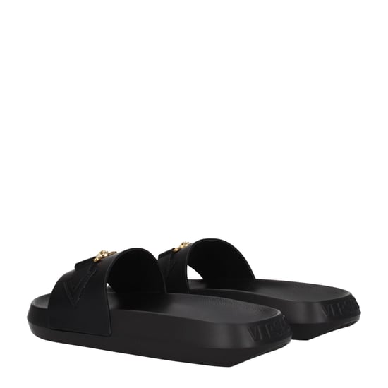 Versace Svart Lädertofflor - Image 4