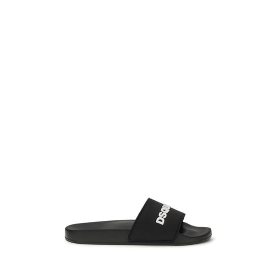 Dsquared² Black Rubber Sandals - Image 1