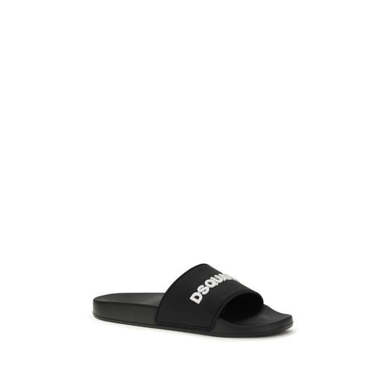 Dsquared² Black Rubber Sandals - Image 2