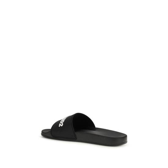 Dsquared² Black Rubber Sandals - Image 3