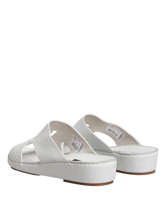 Dolce & Gabbana Witte DG Cutout Slippers Flats Schoenen - Image 6