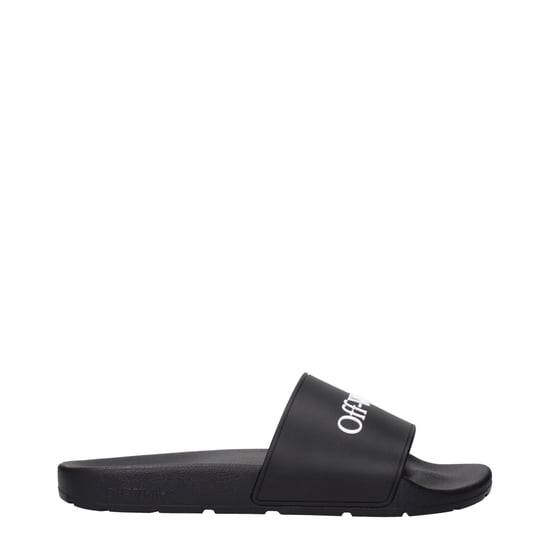 Off-White Zwarte Katoenen Slippers - Image 1