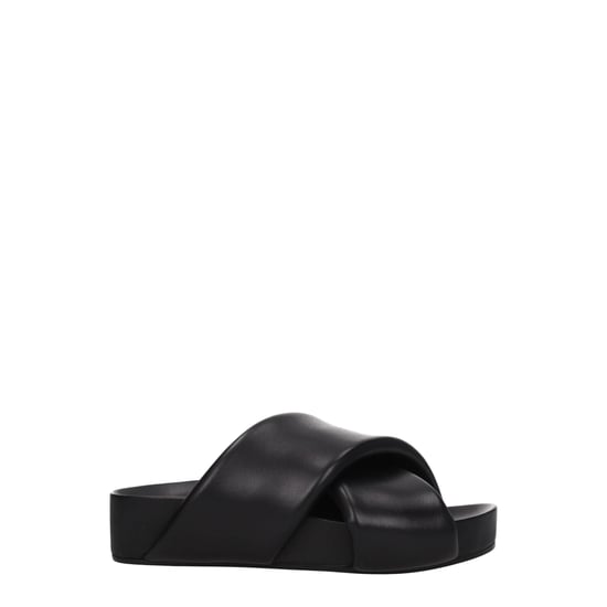 Jil Sander Svarta Lädertofflor - Image 1