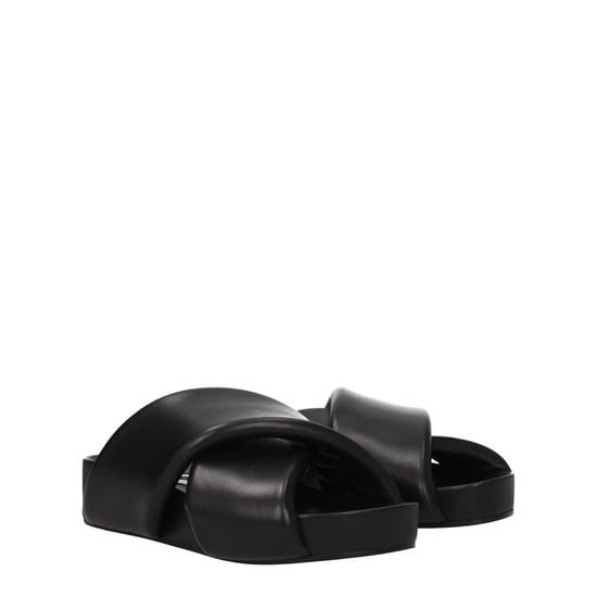 Jil Sander Svarta Lädertofflor - Image 2