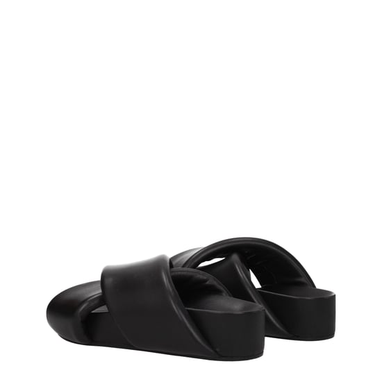 Jil Sander Svarta Lädertofflor - Image 4