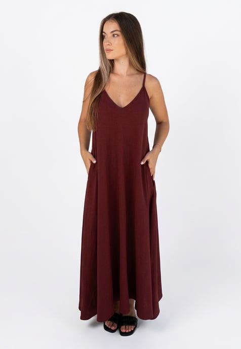 Chloe Long Dress BOURGOGNE - Image 2
