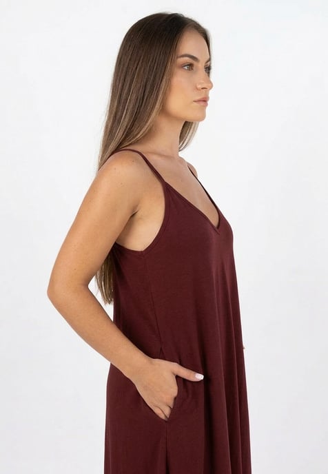 Chloe Long Dress BOURGOGNE - Image 3
