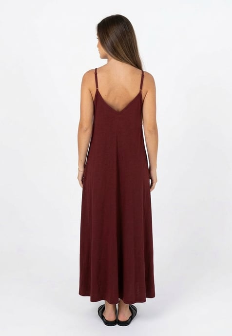 Chloe Long Dress BOURGOGNE - Image 4