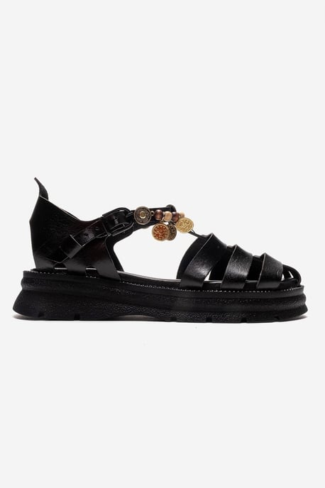 Solis Leather Beaded Sandal - Image 4