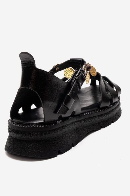 Solis Leather Beaded Sandal - Image 5