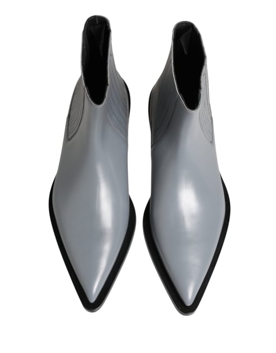 Dolce & Gabbana Ljusgrå Chelsea Kort Ankelboots Skor - Image 4