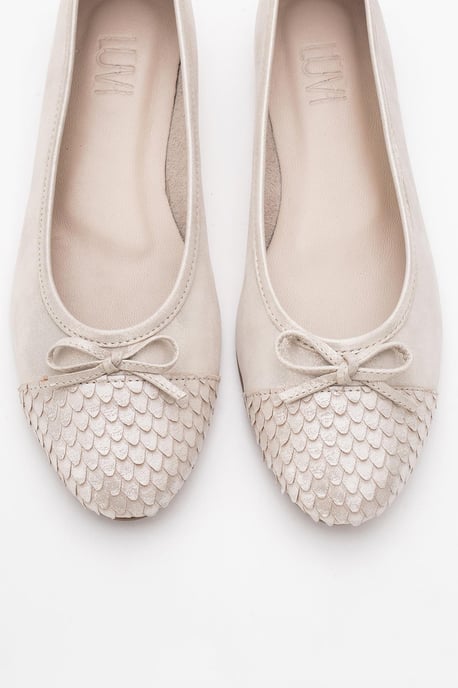 Copos Leren Strik Neus Ballerina - Image 3