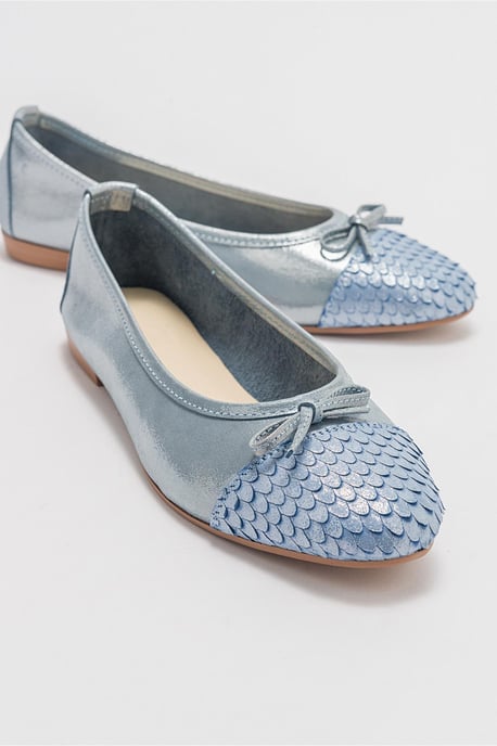 Copos Leren Strik Neus Ballerina - Image 1