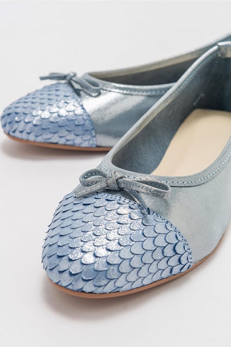 Copos Leren Strik Neus Ballerina - Image 2