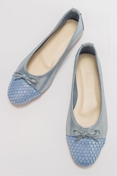 Copos Leren Strik Neus Ballerina - Image 5