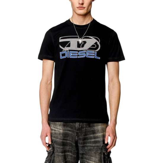 Diesel Mens T Shirts Diegor Logo Print Crew Neck Summer Cotton Tee - Image 1