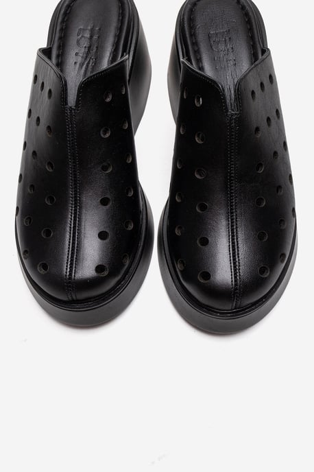 Nives Läder Kilklack Sandal - Image 2