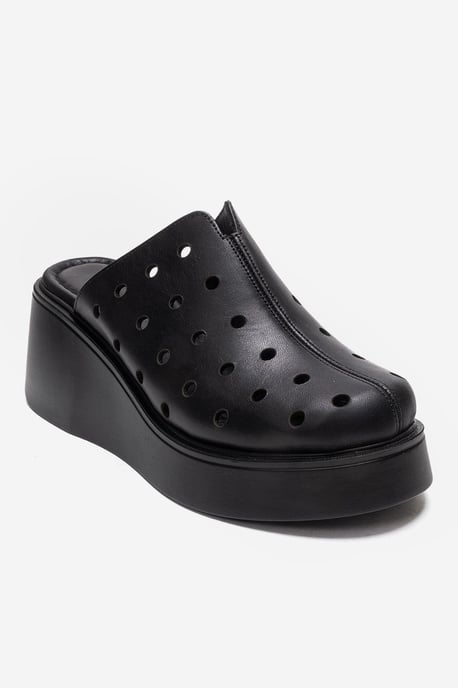 Nives Läder Kilklack Sandal - Image 3