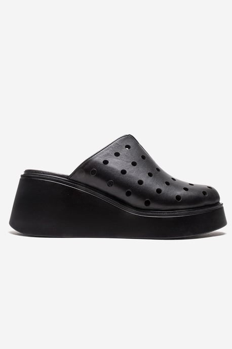 Nives Läder Kilklack Sandal - Image 4