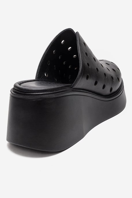 Nives Läder Kilklack Sandal - Image 5