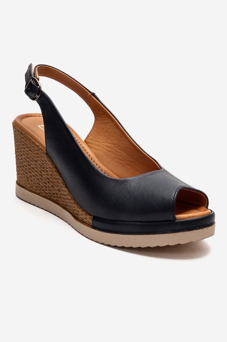 Helina Leren Wedge Sandaal - Image 3