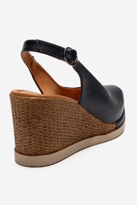 Helina Leren Wedge Sandaal - Image 5